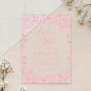 Search for love is in the air bridal shower invitations Pink