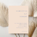 Search for peach and blue wedding invitations Modern