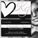 Search for heart shaped business cards For her