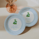 Search for blue and white rabbit plates Watercolor