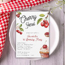 Search for girly 1st birthday invitations Cherry first birthday