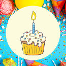 Search for 1st birthday cupcake stickers Modern