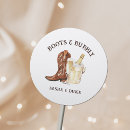 Search for boots and bubbly Rustic chic