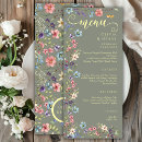 Search for blush and sage green wedding menus Simple