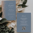 Search for dusty blue and peach wedding invitations Qr code