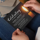 Search for light a candle invitations In loving memory