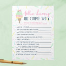 Search for who knows the couple best Bridal shower