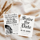 Search for newspaper wedding save the dates Modern
