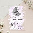 Search for purple and silver baby shower invitations Moon