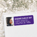 Search for purple graduation return address labels Elegant