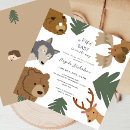 Search for forest friends baby shower invitations Watercolor greenery