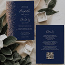 Search for navy blue peach wedding invitations Chic