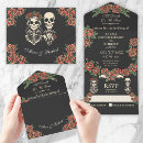 Search for gothic red and black wedding invitations Skull