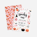 Search for pink halloween birthday invitations Orange