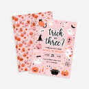 Search for pink halloween birthday invitations Orange