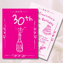 Search for pink champagne birthday invitations Whimsical