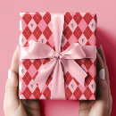 Search for pink red hearts wrapping paper Minimalist
