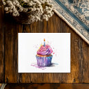Search for cupcake birthday postcards Watercolor