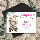 Search for wild one safari invitations Elephant