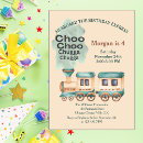 Search for all aboard the train birthday invitations Chugga chugga choo choo