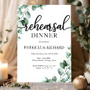 Search for greenery rehearsal dinner invitations Eucalyptus