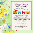 Search for train 3rd birthday invitations Chugga chugga choo choo