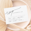 Search for no meal choices wedding rsvp cards Minimalist