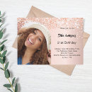 Search for gold confetti birthday invitations Pink