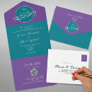 Search for purple and teal wedding invitations Couple