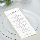 Search for minimalist wedding menus Classic