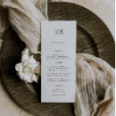 Search for minimalist wedding menus Unique
