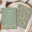 Search for sage baby shower invitations For her