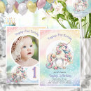 Search for pastel unicorn birthday invitations Pink