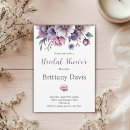 Search for branch bridal shower invitations Purple