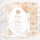 Search for sea shells wedding invitations Tropical