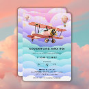Search for vintage travel baby shower invitations Up up and away