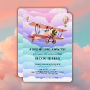 Search for aviation baby shower invitations Up up and away