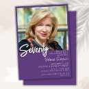 Search for purple 70th birthday invitations Simple