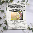 Search for vintage newspaper invitations Gender neutral