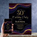 Search for gold glitter 30th birthday invitations Stylish
