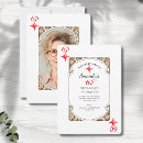 Search for diamond 60th birthday invitations Red
