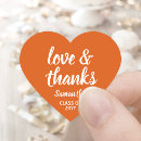 Search for orange graduation stickers Thank you