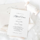 Search for sophisticated rehearsal dinner invitations Black and white