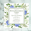 Search for blue hydrangea birthday invitations Elegant