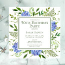 Search for blue 90th birthday invitations Watercolor