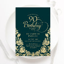Search for 90 year old birthday invitations Elegant