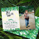 Search for jungle 4th birthday invitations Safari