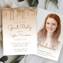 Search for gold glitter graduation invitations Girly