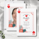 Search for playing cards birthday invitations Unique minimalist modern elegant