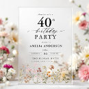 Search for watercolor 40th birthday invitations Rustic